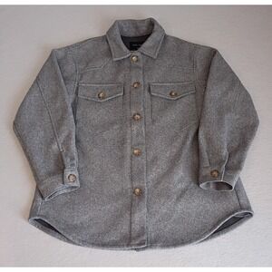 Love Tree Coat Womens Flannel Jacket Sz S Casual Gray Button Up Pockets